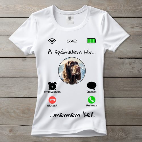 Field spánieles póló nőknek fehér színben