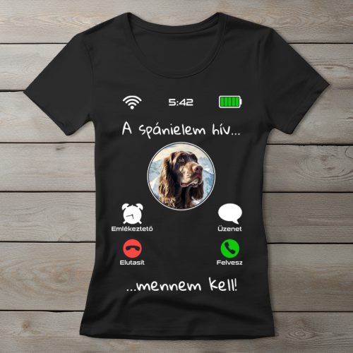 Field spánieles póló nőknek fekete színben