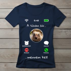 Sünös póló nőknek sötétkék színben