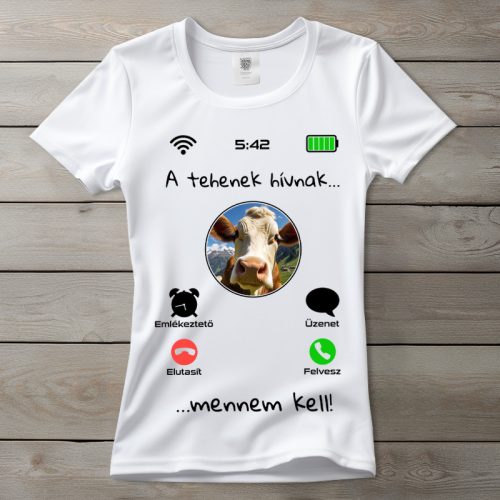 Bocis póló nőknek fehér színben