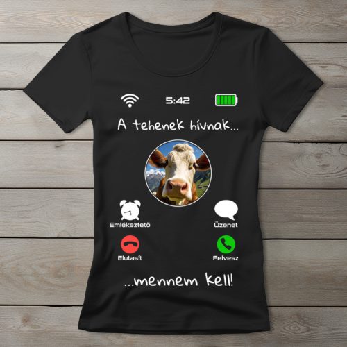 Bocis póló nőknek fekete színben