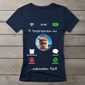 Törpespicces póló nőknek sötétkék színben