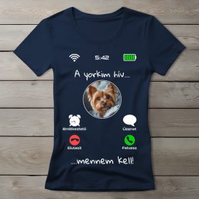 Yorkis póló nőknek sötétkék színben