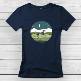 Agaras póló nőknek sötétkék színben