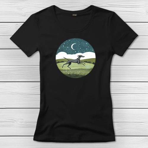 Agaras póló nőknek fekete színben