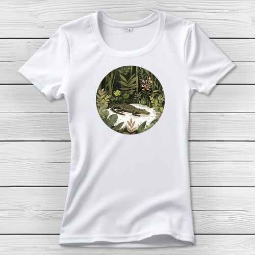 Aligátoros póló nőknek fehér színben