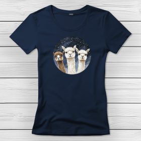 Alpakás póló nőknek sötétkék színben