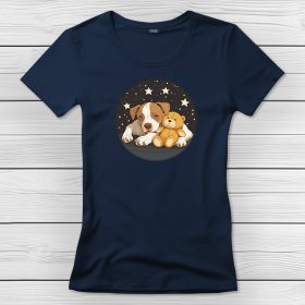 Amstaffos póló nőknek sötétkék színben