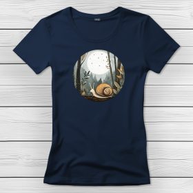 Csigás póló nőknek sötétkék színben