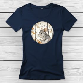 Csincsillás póló nőknek sötétkék színben