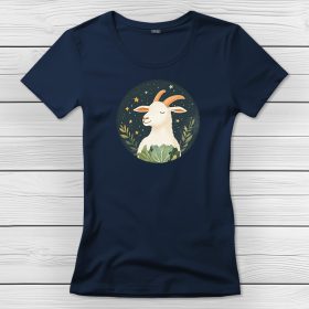 Kecskés póló nőknek sötétkék színben