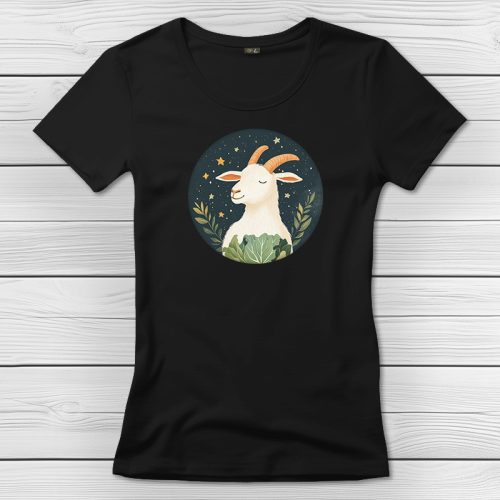 Kecskés póló nőknek fekete színben