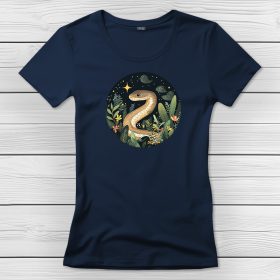 Kígyós póló nőknek sötétkék színben