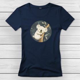 Koalás póló nőknek sötétkék színben