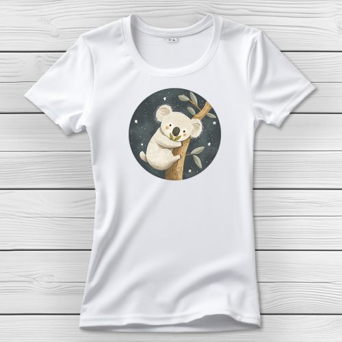 Koalás póló nőknek fehér színben