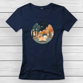 Palotapincsis póló nőknek sötétkék színben