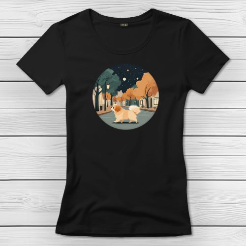 Palotapincsis póló nőknek fekete színben