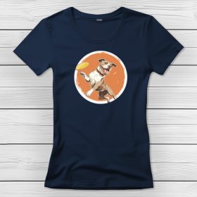 Pitbullos póló nőknek sötétkék színben