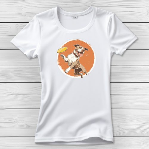 Pitbullos póló nőknek fehér színben