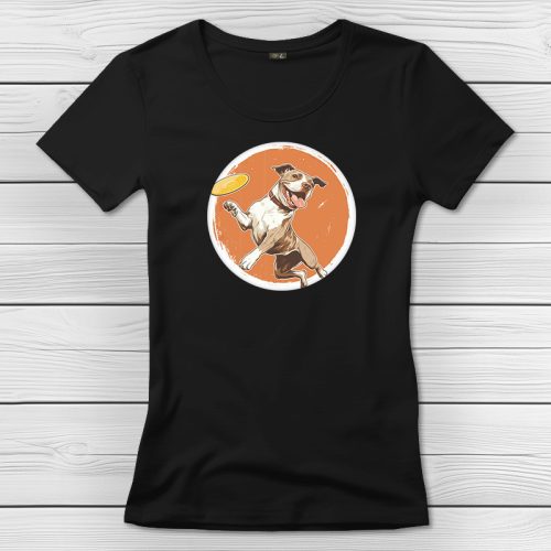 Pitbullos póló nőknek fekete színben