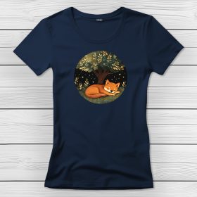 Shiba inus póló nőknek sötétkék színben