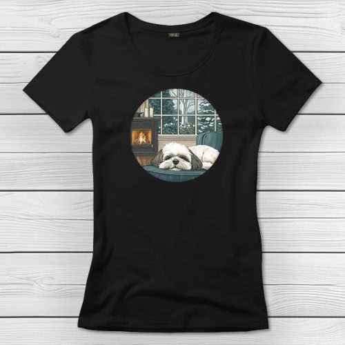 Si-cus póló nőknek fekete színben