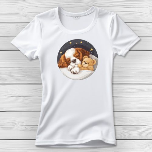 Cavalier King Charles spánieles póló nőknek fehér színben