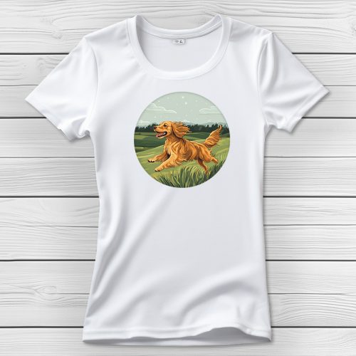 Cocker spánieles póló nőknek fehér színben