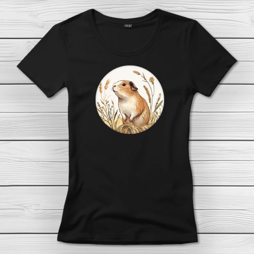 Tengerimalacos póló nőknek fekete színben