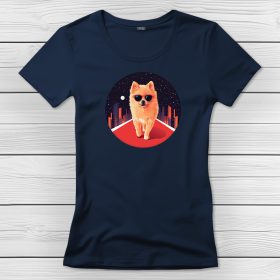 Törpespicces póló nőknek sötétkék színben