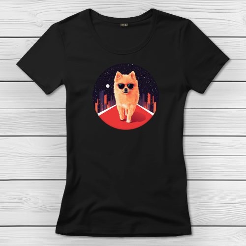 Törpespicces póló nőknek fekete színben