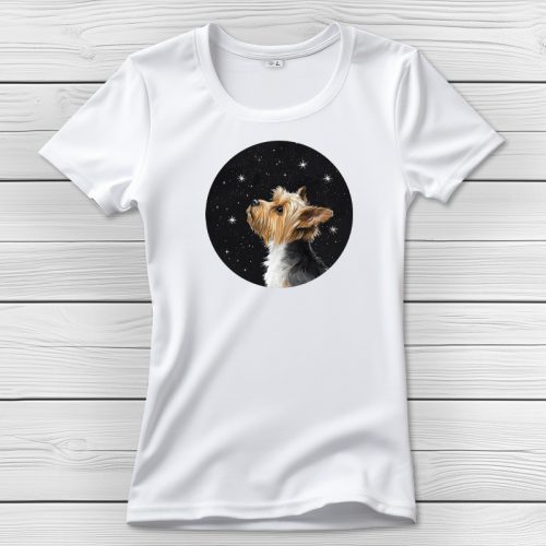 Yorkis póló nőknek fehér színben