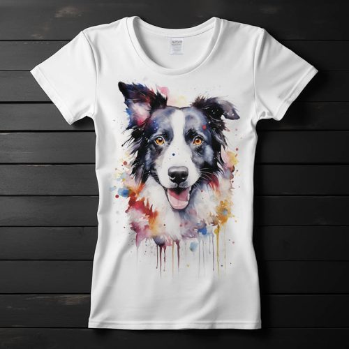 Border collie mintás póló nőknek