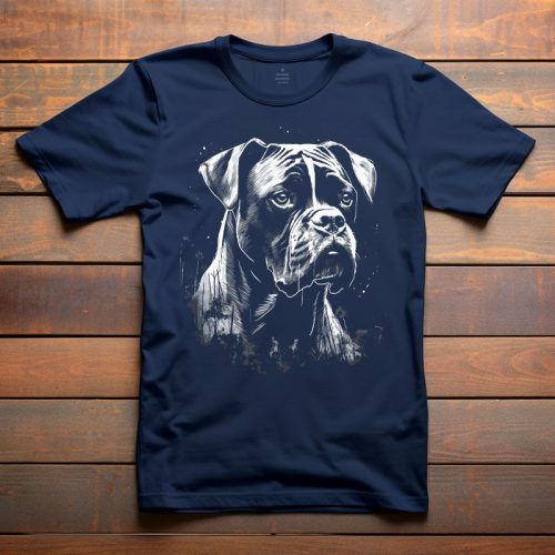 Boxeres póló férfiaknak sötétkék színben