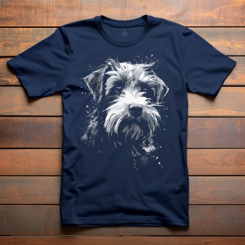 Schnauzeres póló férfiaknak sötétkék színben