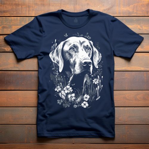 Magyar vizslás póló férfiaknak sötétkék színben