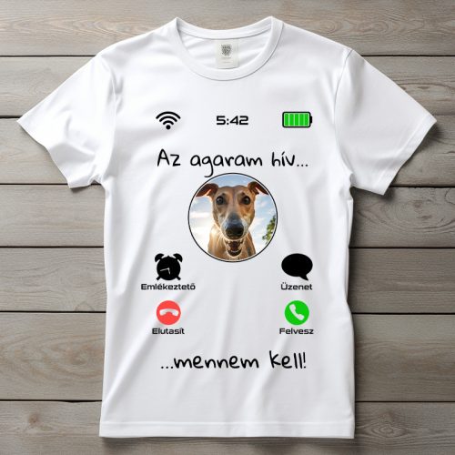 Agaras póló férfiaknak fehér színben