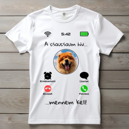 Csaucsaus póló férfiaknak fehér színben