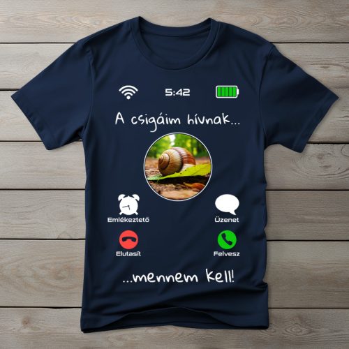 Csigás póló férfiaknak sötétkék színben