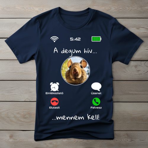 Degus póló férfiaknak sötétkék színben