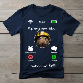 Egeres póló férfiaknak sötétkék színben