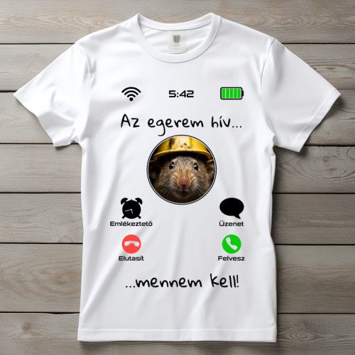 Egeres póló férfiaknak fehér színben