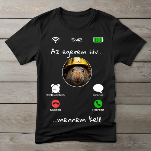 Egeres póló férfiaknak fekete színben