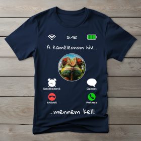 Kaméleonos póló férfiaknak sötétkék színben