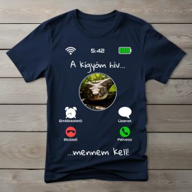 Kígyós póló férfiaknak sötétkék színben