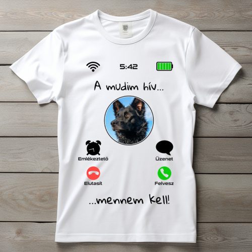 Mudis póló férfiaknak fehér színben