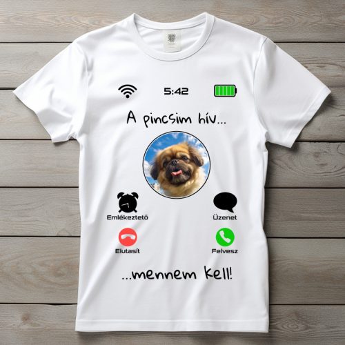 Palotapincsis póló férfiaknak fehér színben