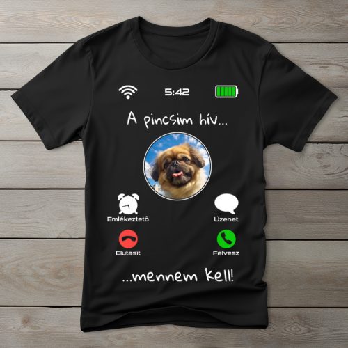 Palotapincsis póló férfiaknak fekete színben