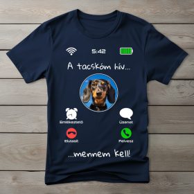 Tacskós póló férfiaknak sötétkék színben