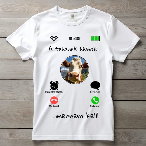 Bocis póló férfiaknak fehér színben